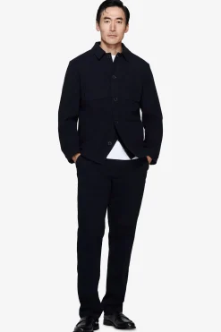 Overshirt effetto flanella blu
