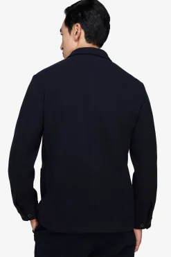 Overshirt effetto flanella blu