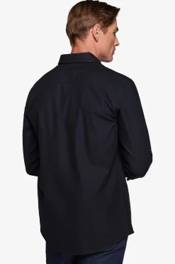Overshirt effetto flanella blu