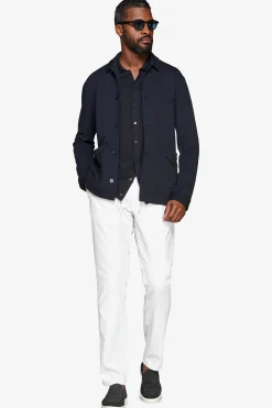 Overshirt jersey blu