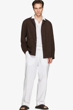 Overshirt misto lino moro 