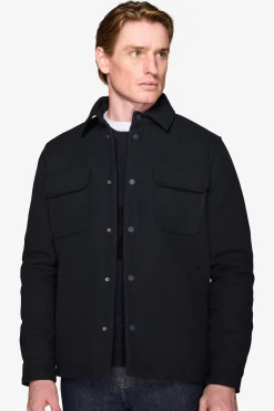Overshirt trapuntata blu
