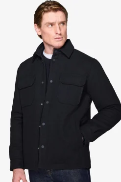 Overshirt trapuntata blu