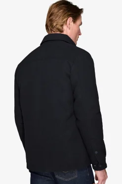 Overshirt trapuntata blu