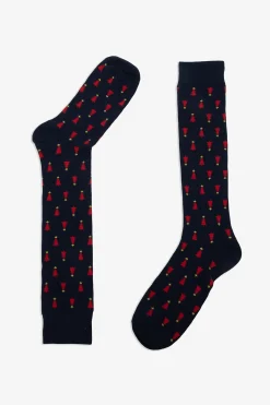 2-pack calza lunga fantasia blu