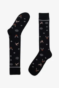 2-pack calza lunga fantasia blu