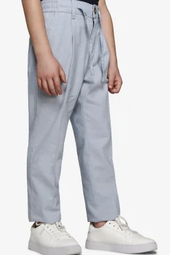Pantalaccio misto lino celeste Kids