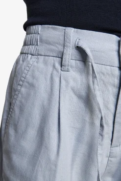 Pantalaccio misto lino celeste Kids