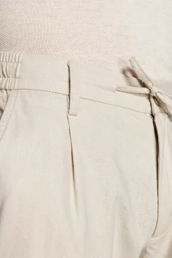 Pantalaccio misto lino sabbia