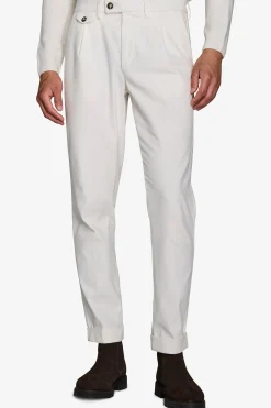 Pantaloni cavalry con taschino panna