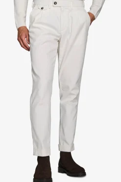 Pantaloni cavalry con taschino panna