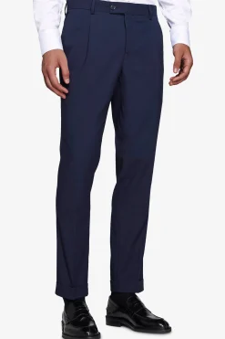 Pantaloni classici con pinces blu