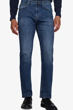 Pantaloni denim blu medio