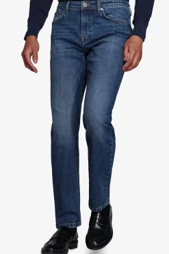 Pantaloni denim blu medio