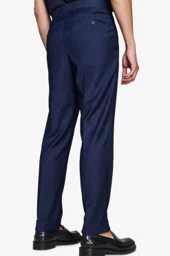 Pantaloni effetto denim blu scuro