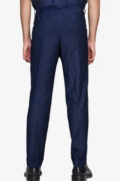 Pantaloni effetto denim blu scuro