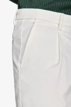 Pantaloni gabardina stretch bianco