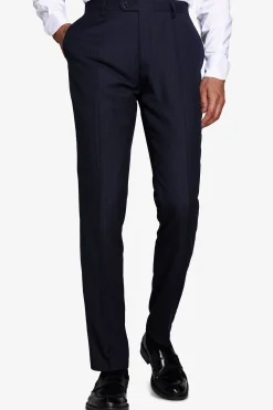 Pantaloni gessati blu