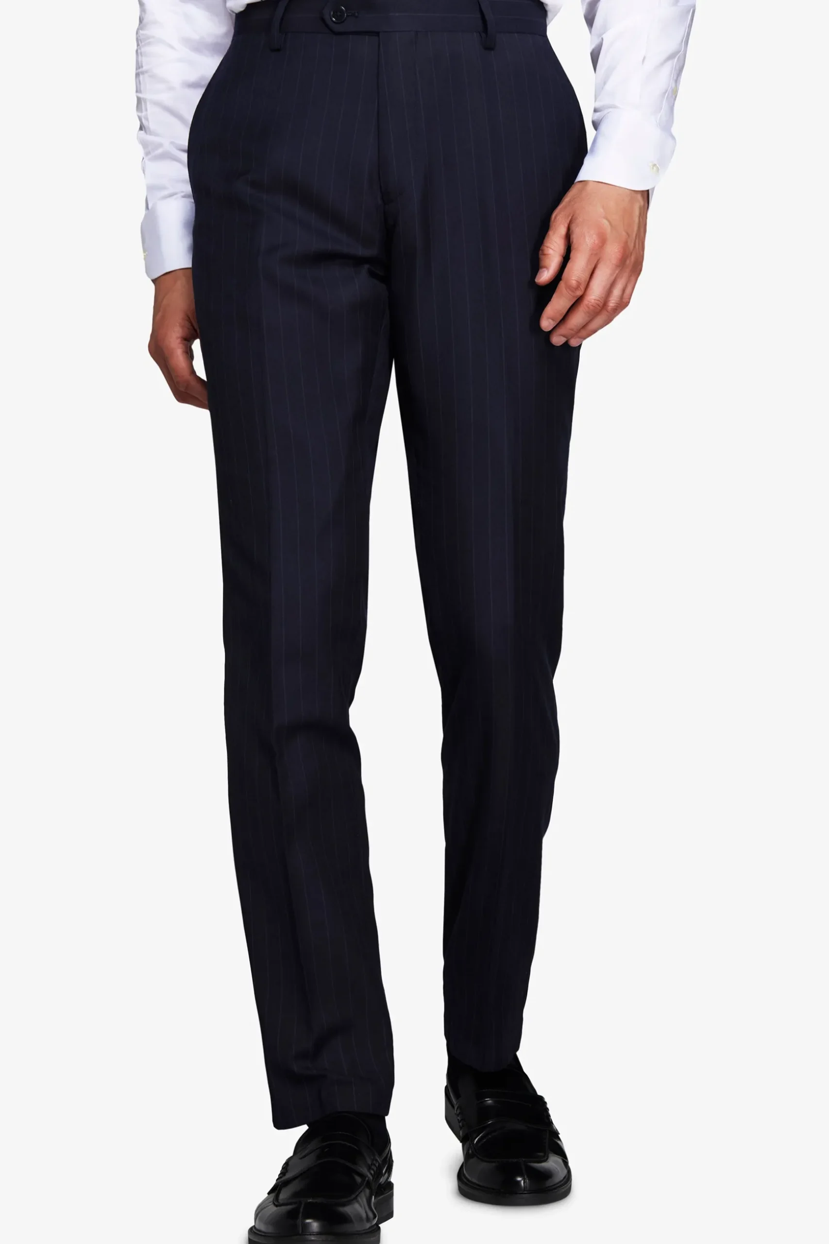 Pantaloni gessati blu