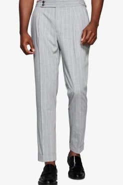 Pantaloni gessati grigi