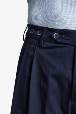 Pantaloni Herringbone blu