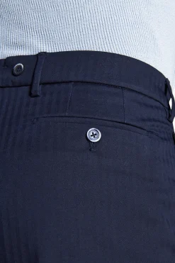 Pantaloni Herringbone blu