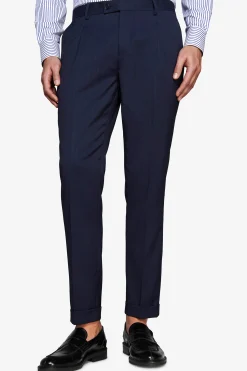 Pantaloni Herringbone blu
