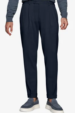 Pantaloni jersey stretch blu