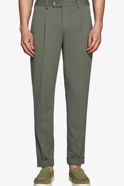 Pantaloni jersey stretch verde