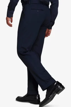 Pantaloni jersey tecnico blu slim