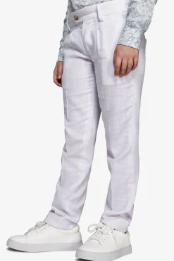 Pantaloni misto lino bianchi Kids
