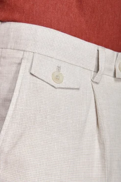 Pantaloni misto lino grigio chiaro