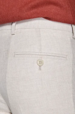 Pantaloni misto lino grigio chiaro