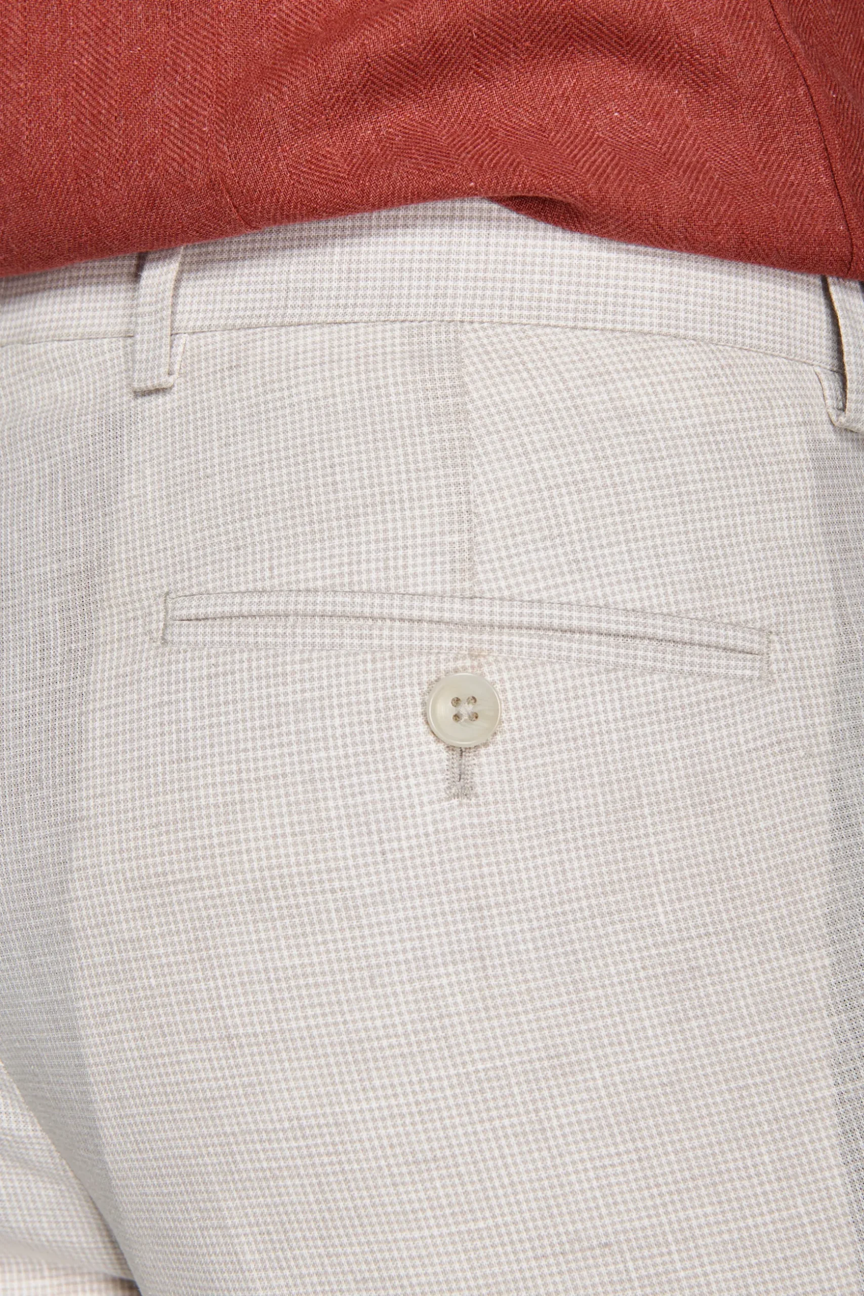Pantaloni misto lino grigio chiaro