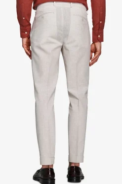 Pantaloni misto lino grigio chiaro
