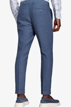 Pantaloni misto lino Herringbone avion