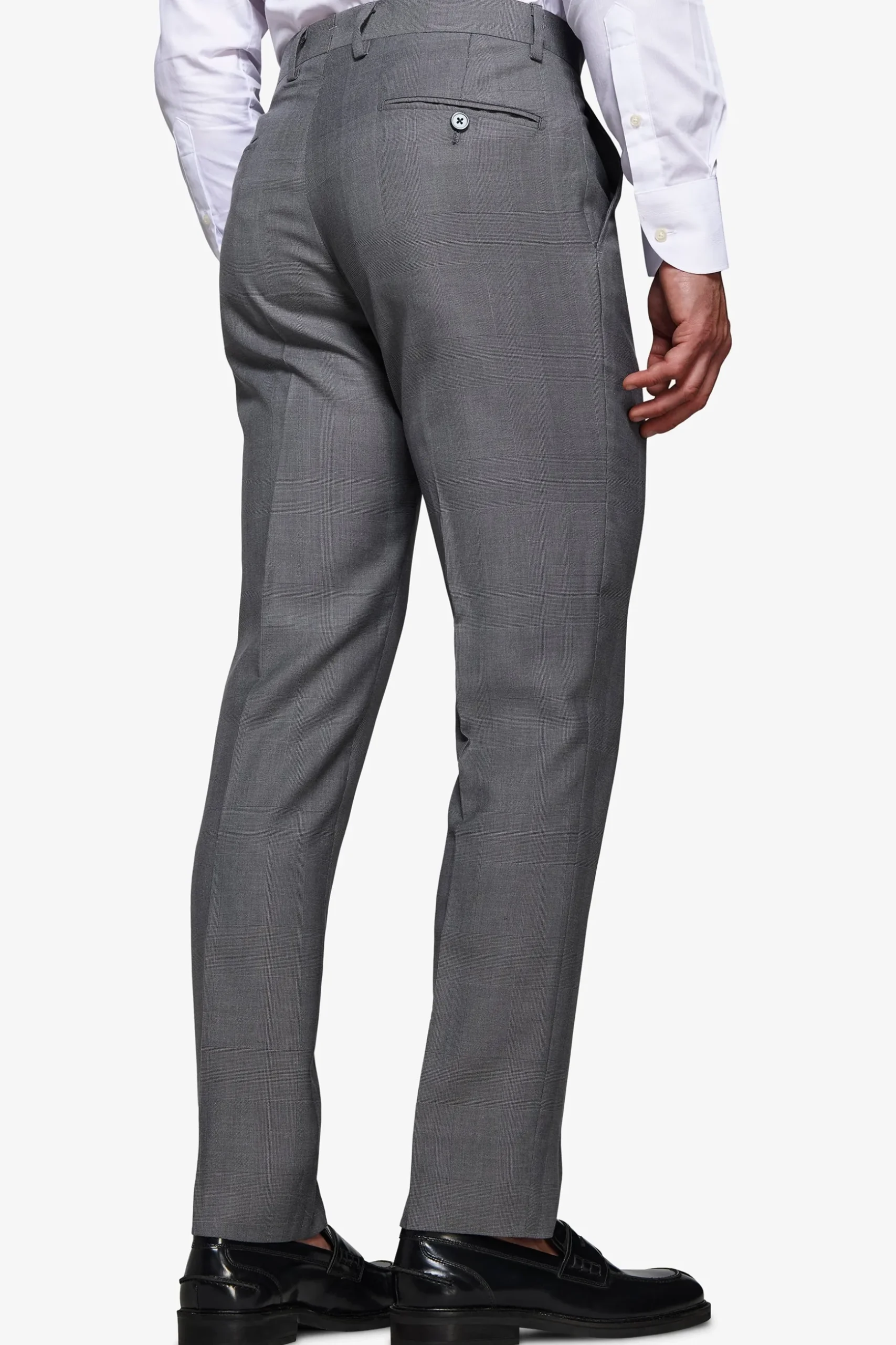 Pantaloni principe di galles grigi