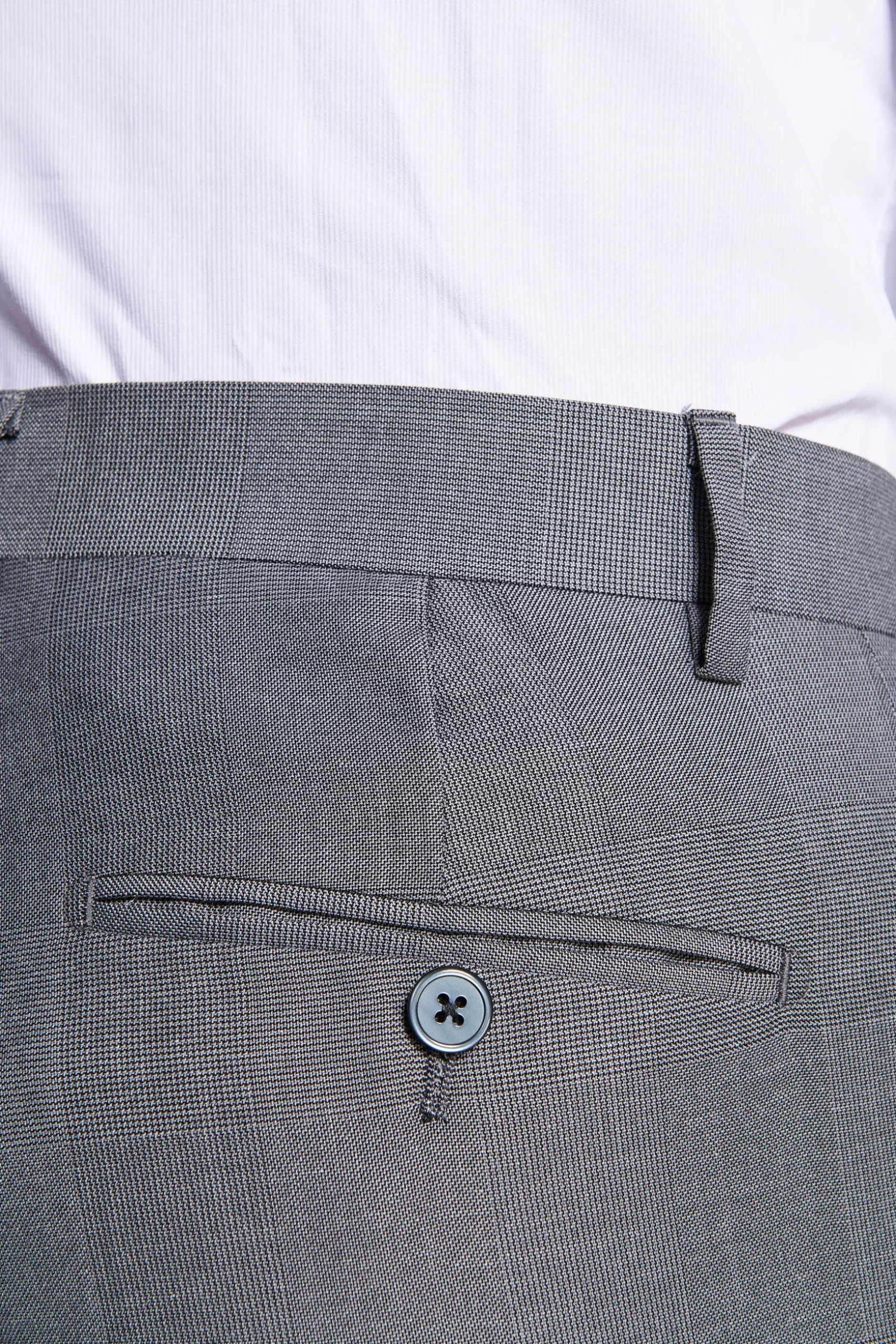Pantaloni principe di galles grigi