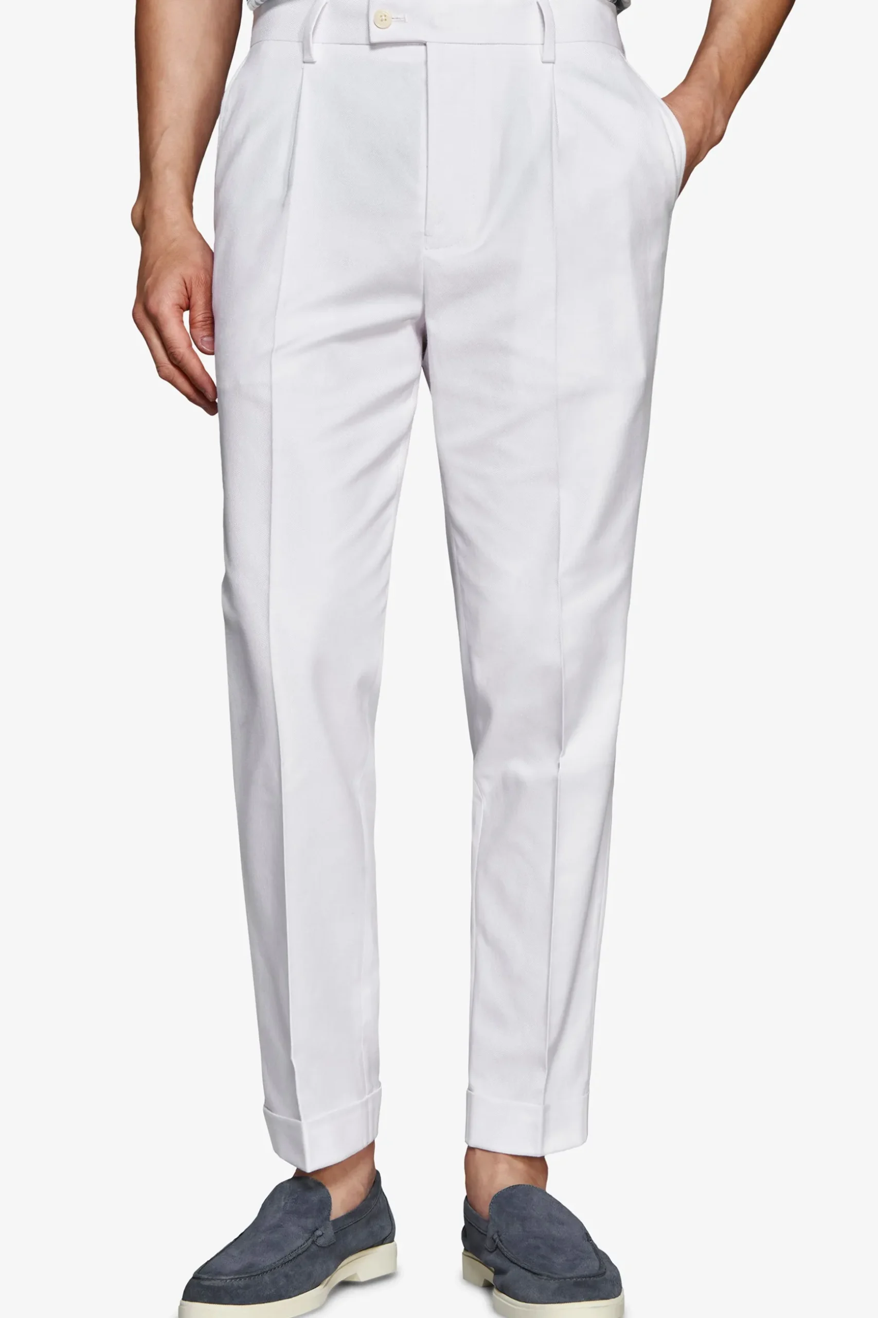 Pantaloni straight bianchi