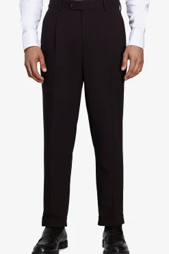 Pantaloni straight fit in tela moro