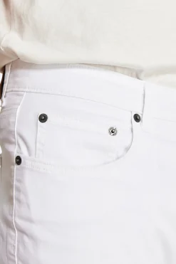 Pantaloni 5 tasche gabardina bianchi
