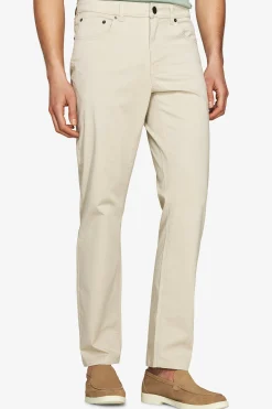 Pantaloni 5 tasche gabardina sabbia