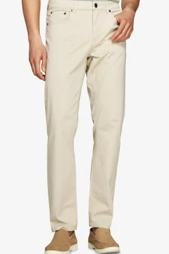 Pantaloni 5 tasche gabardina sabbia
