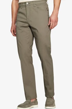 Pantaloni 5 tasche gabardina verdi