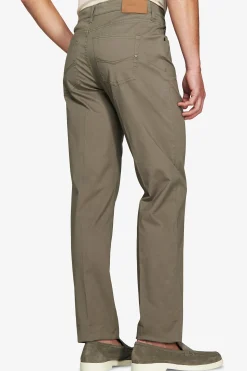 Pantaloni 5 tasche gabardina verdi