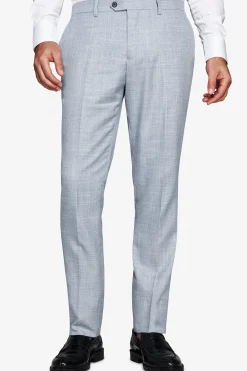 Pantaloni tela fiammata celeste