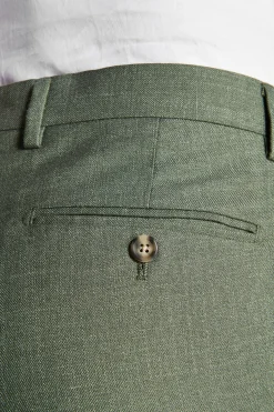 Pantaloni tela fiammata verde