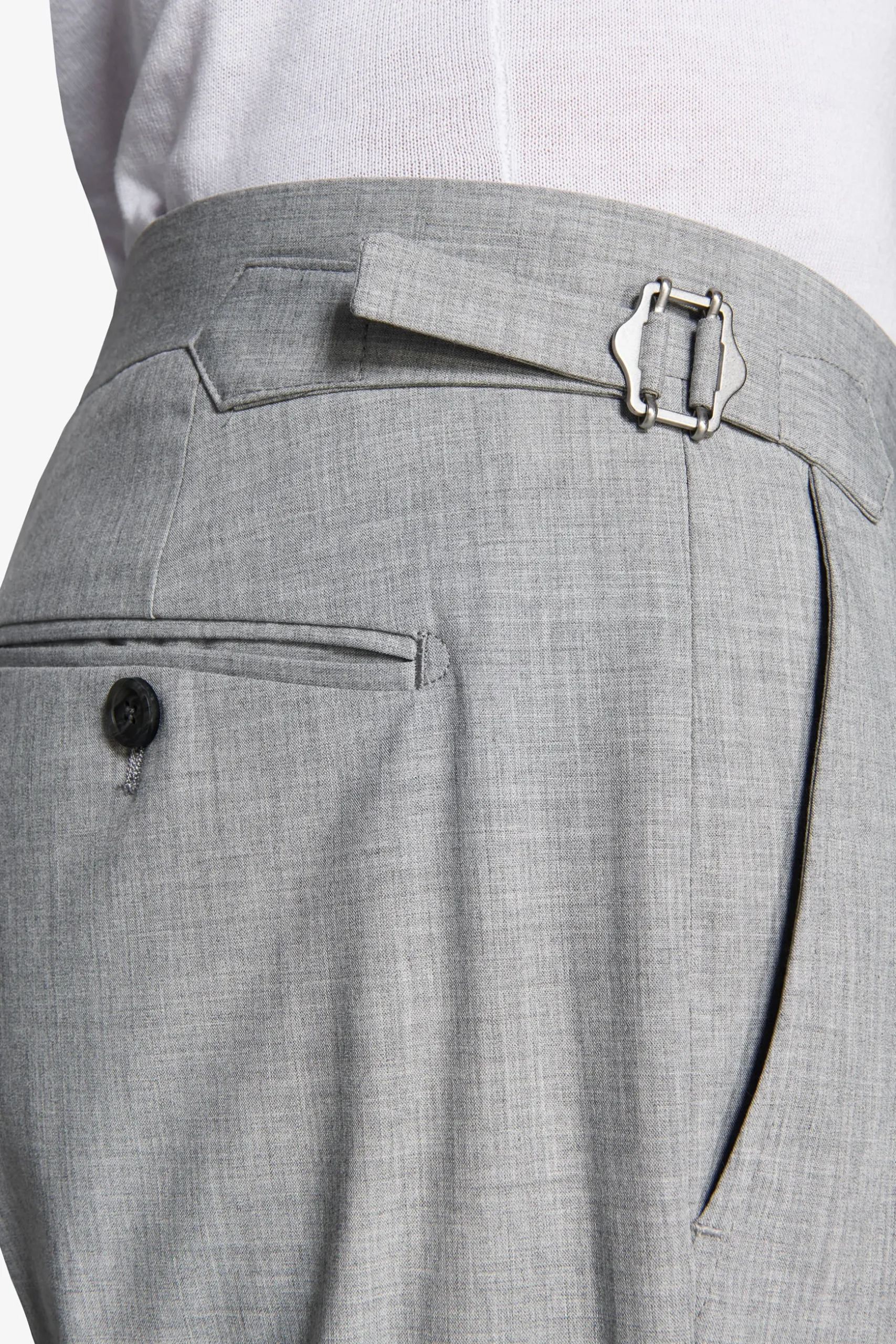Pantaloni tela melange grigi