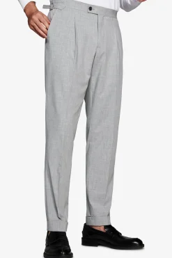 Pantaloni tela melange grigi