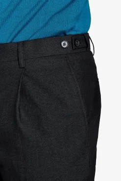 Pantaloni twill melange neri